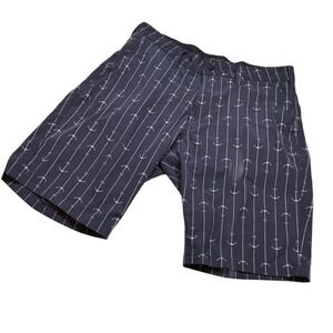 TRUNKS Multifunctional Hybrid Board Surf Shorts Nautical Priny Navy Blue Sz 30
